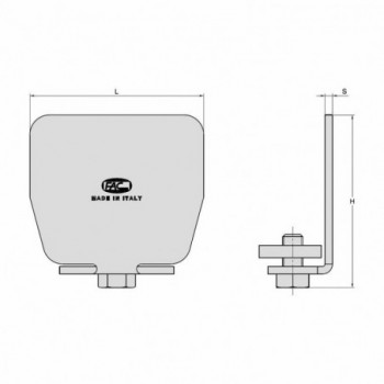 Embout métallique pour rails série P75   ( 10)