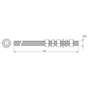 Tirants M18 en Inox 304 pour chariot autoportant 1010F avec écrous, quantité x4