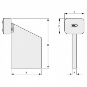 Butée à souder 50x92 - INOX