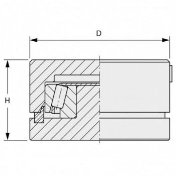 Pivot inférieur à souder - roulement à rouleaux - INOX Ø 50 mm