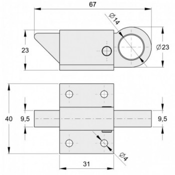 Loquet à ressort - Inox 304