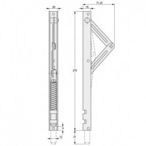 Verrou de sol automatique à ressort pour portail - INOX 304