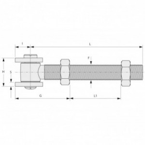 Gond M18 tige longue à souder - INOX