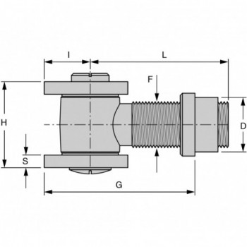 Gond Ø18mm à souder - INOX 304