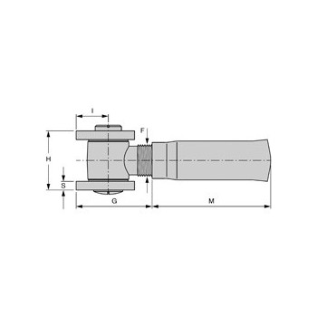 Gond Ø22mm à sceller - INOX 304