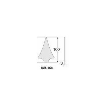 Lances en tôle emboutie triangle plate