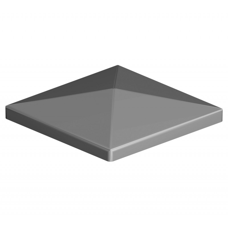 Chapeau carré avec bords (acier brut) 20x20 mm
