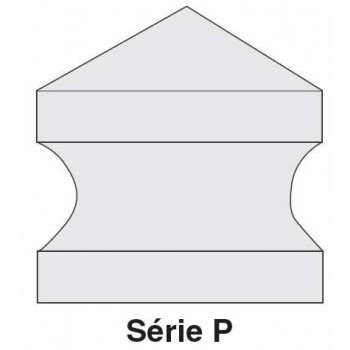 Chapeau carré meulé avec bords - acier brut - 80x80mm - hauteur 130mm