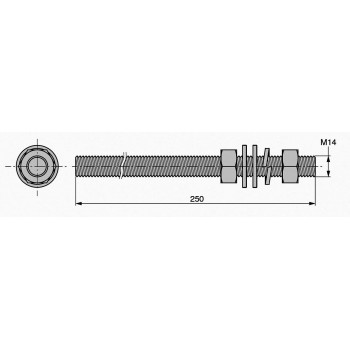 Tirants M14 en Inox 304 pour chariot autoportant 1910 avec écrous, quantité x4