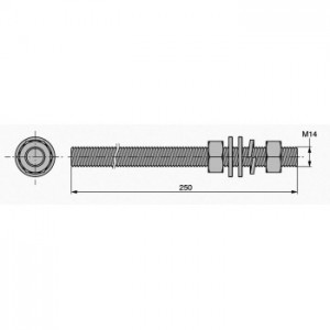 Tirants M14 en Inox 304 pour chariot autoportant 1910 avec écrous, quantité x4