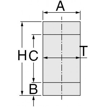 Axe à souder avec embase carrée 35 - Ø 35 H69