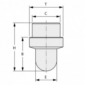 Pivot pour tube Ø 30 24 mm