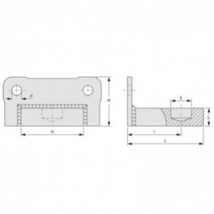 Socle pour pivot avec platine de fixation 79x60 - Galvanisé