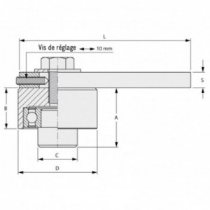 Pivot supérieur à souder Ø 50 mm