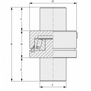 Pivot inférieur pour tube 40x3 Ø 60 mm