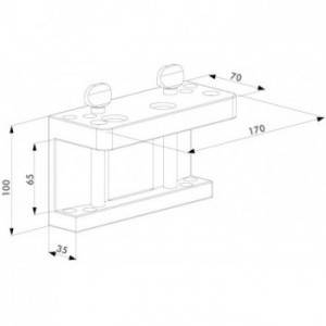 Gabarit de perçage pour serrures LA, LE, LM, LD, et gâche SA, SH et SM - pour profil de 40 à 60mm - Locinox