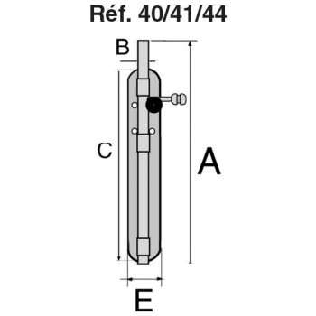 Verrou baionnette GALVA H 560   Ø 16