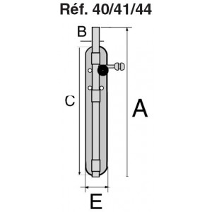 Verrou baionnette GALVA H 560   Ø 16