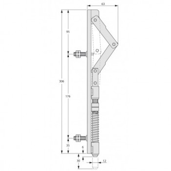 Verrou de sol automatique à ressort en acier galvanisé pour portails motorisés - FAC srl, fixation facile, anti-intempéries