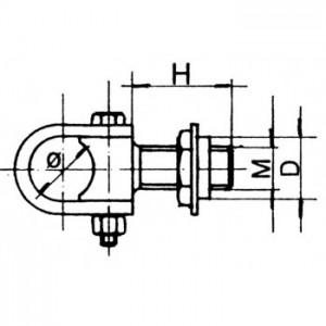 Gond ferronnerie D35 A VISSER