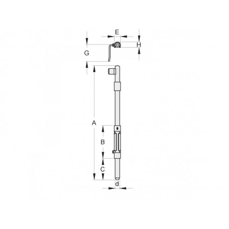 Verrou Baionnette Galva Droite Platine Souder De Mm H Ad Avec Bricometal