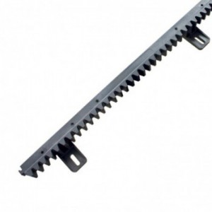 Crémaillère nylon armé GRIS renfort carré de métal 10x10mm - Lg 1m -6 Fixations basses