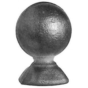 Boule sur socle moulé ø80mm -  base carré de 70 -  H120