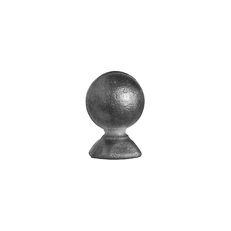 Boule sur socle moulé ø90mm -  base carré de 85 -  H150