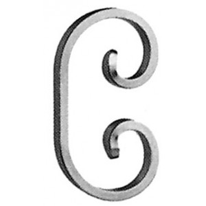 Volute en aluminium 14x5mm - 60x115H