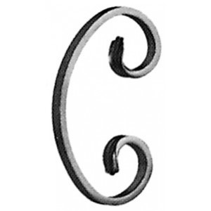 Volute en aluminium 14x5mm - 75x140H