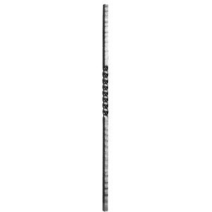 Pilastre en aluminium carré de 25 - H1200 - Martelé, avec torsade décentrée