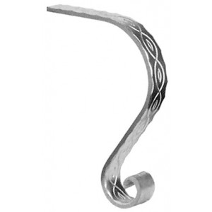 Départ de main courante 40x8mm - compatible avec AL1701 - en aluminium