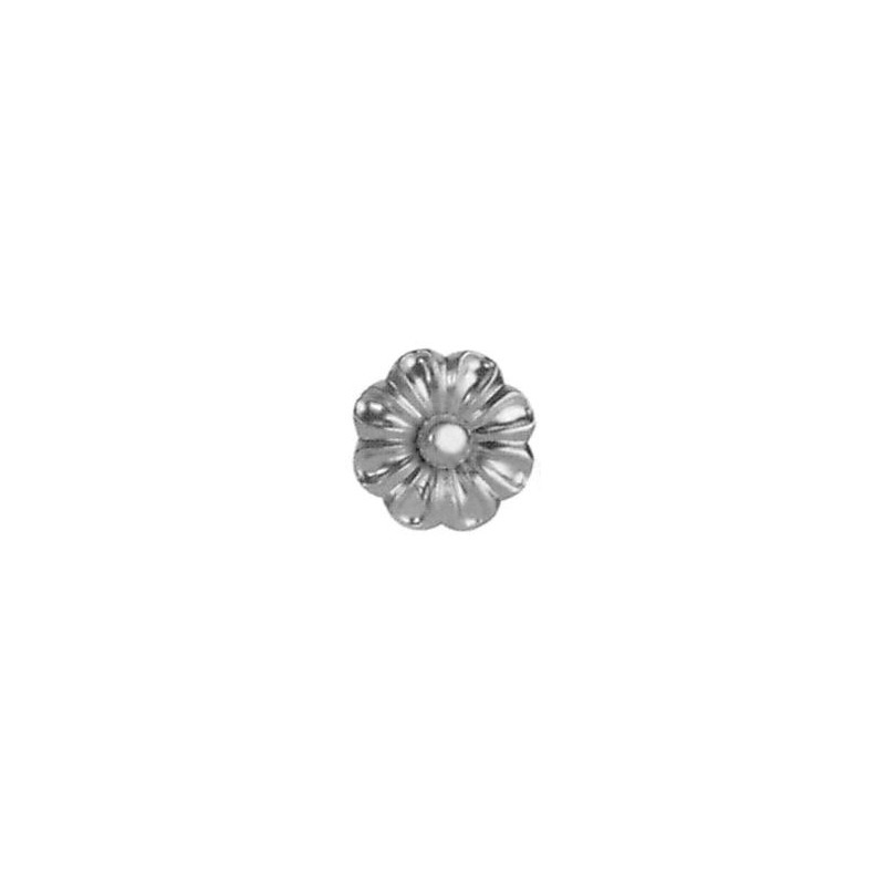 Fleur en aluminium ø60 - H17 - épaisseur 2mm - avec bille ø15