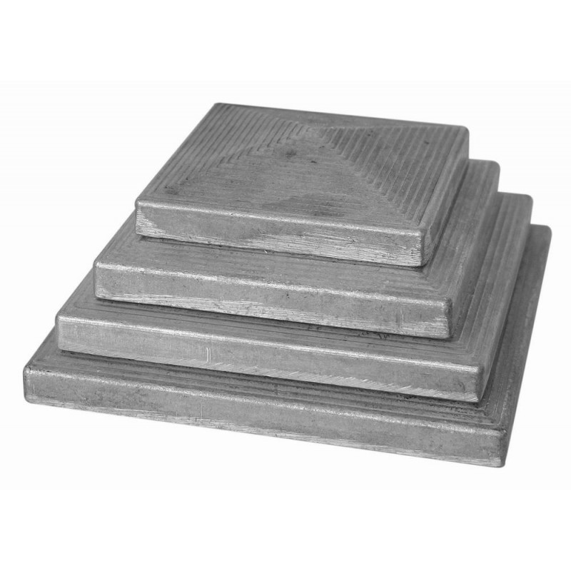 Chapeau avec bord 50x50 h:15 bord:8 - aluminium