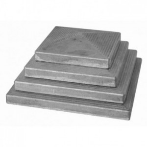 Chapeau avec bord 50x50 h:15 bord:8 - aluminium