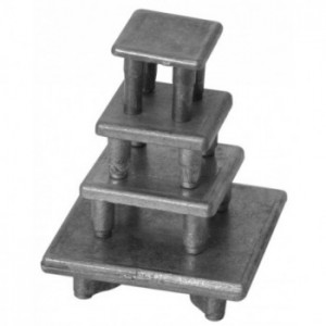 Embout rectangle rentrant 100x18 - aluminium (jusqu'à rupture de stock)