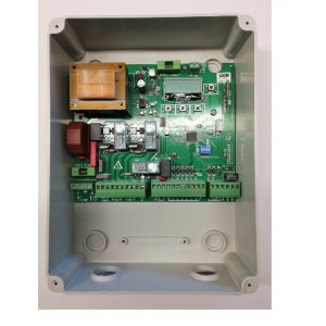 Armoire de commande pour 1 ou 2 moteurs 230V   avec ou sans fins de course   récepteur multifréquence intégré