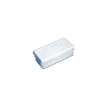 Embout plastique BLANC pour tube rectangulaire 40x27mm