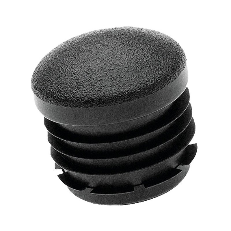 Embout plastique NOIR bombés pour tube rond Ø25mm