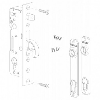 Serrure à encastrer Locinox pour coffre à souder -  pour profil de 60mm et plus - inox