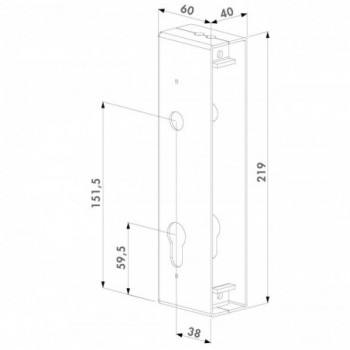 Coffre à souder pour HYBRID6060WB - 60x40x219mm (épaisseur 2mm)