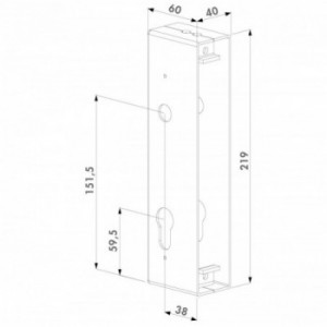 Coffre à souder pour HYBRID6060WB - 60x40x219mm (épaisseur 2mm)