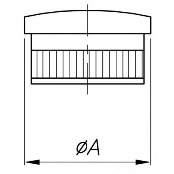 Embout plat massif pour tube ø48,3x2,0mm - A manchonnerINOX304