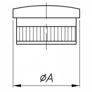 Embout plat massif pour tube ø48,3x2,0mm - A manchonnerINOX304