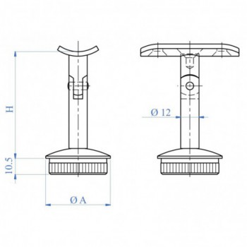 Support à manchonner inclinable pour tube ø48,3x2,0mmINOX 304