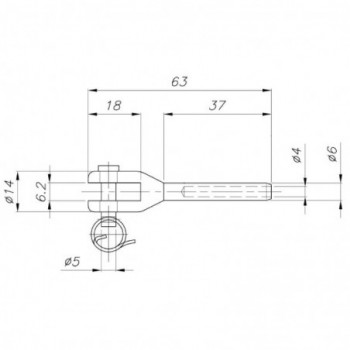 Chape pour câble ø4mm - A sertir