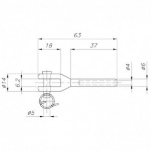 Chape pour câble ø6mm - A sertir