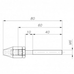 Serre câble ø6mm - Filetage M6 M12