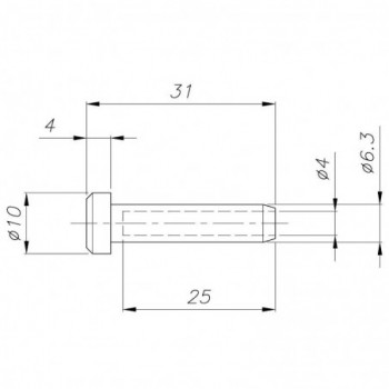 Finition pour câble ø4mm