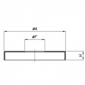 Cache embase ø76mm pour tube ø12,5mm